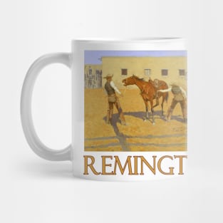 His First Lesson by Frederic Remington Mug